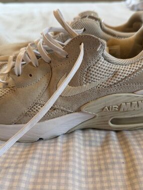 Nike Air Max Suede Mesh Sneaker in Light Beige